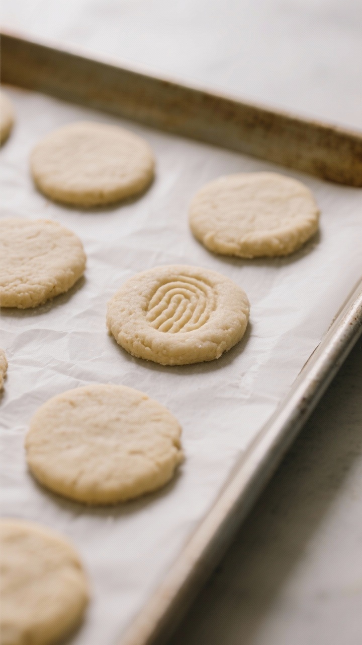 Process-in-action shot of the shaped dough rounds just after being flattened to about 1/2 inch on a 