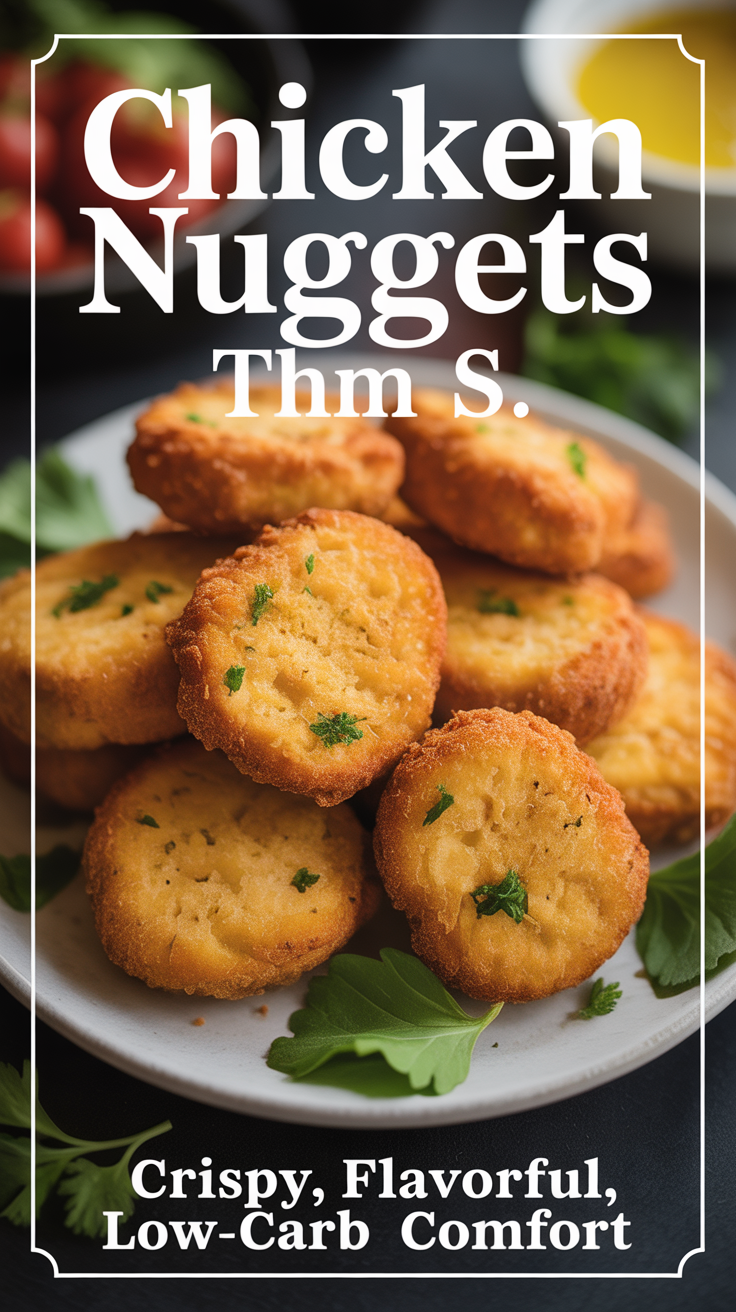 Pinterest pin for Chicken Nuggets Thm S - Crispy, Flavorful, Low-Carb Comfort