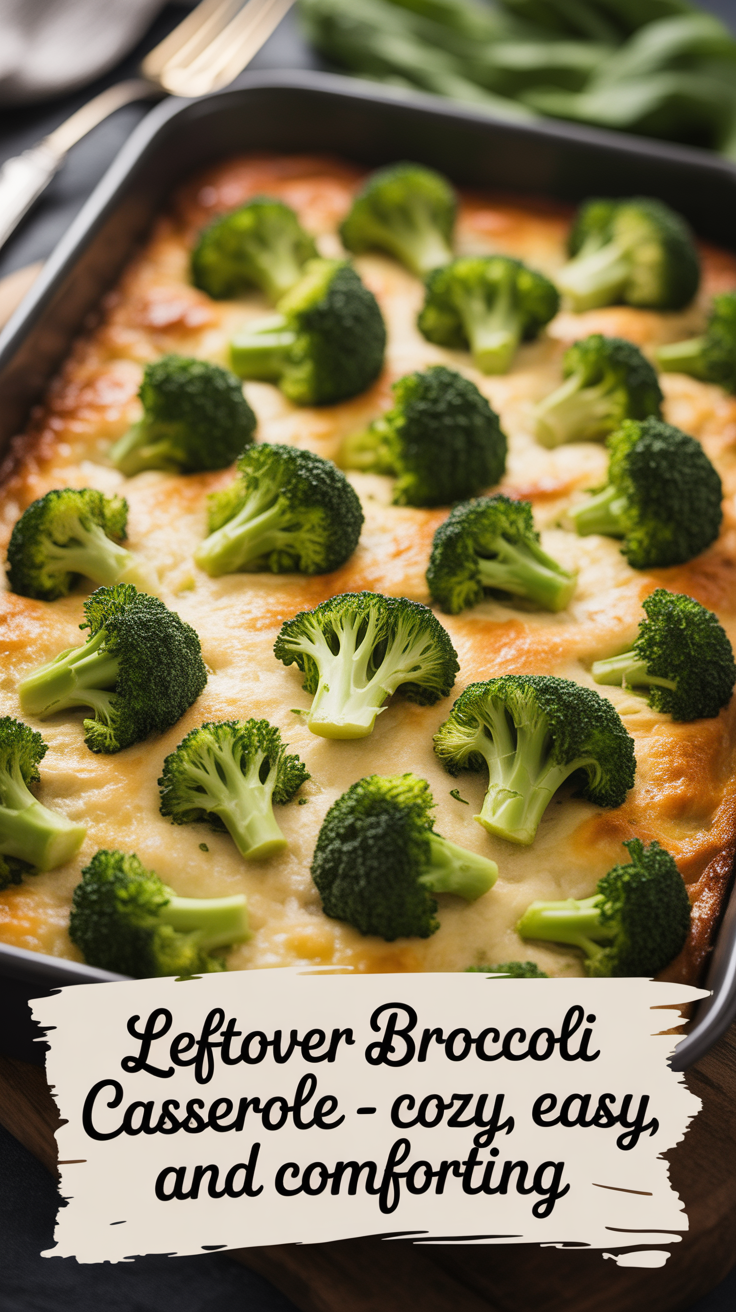 Pinterest pin for Leftover Broccoli Casserole - Cozy, Easy, and Comforting