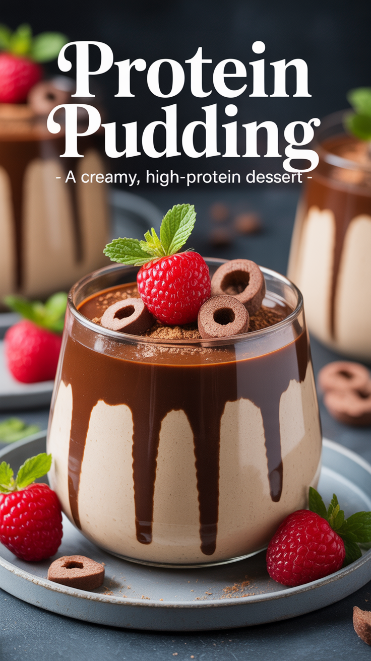 Pinterest pin for Protein Pudding - A Creamy, High-Protein Dessert