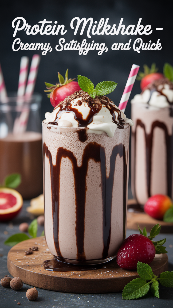 Pinterest pin for Protein Milkshake - Creamy, Satisfying, and Quick