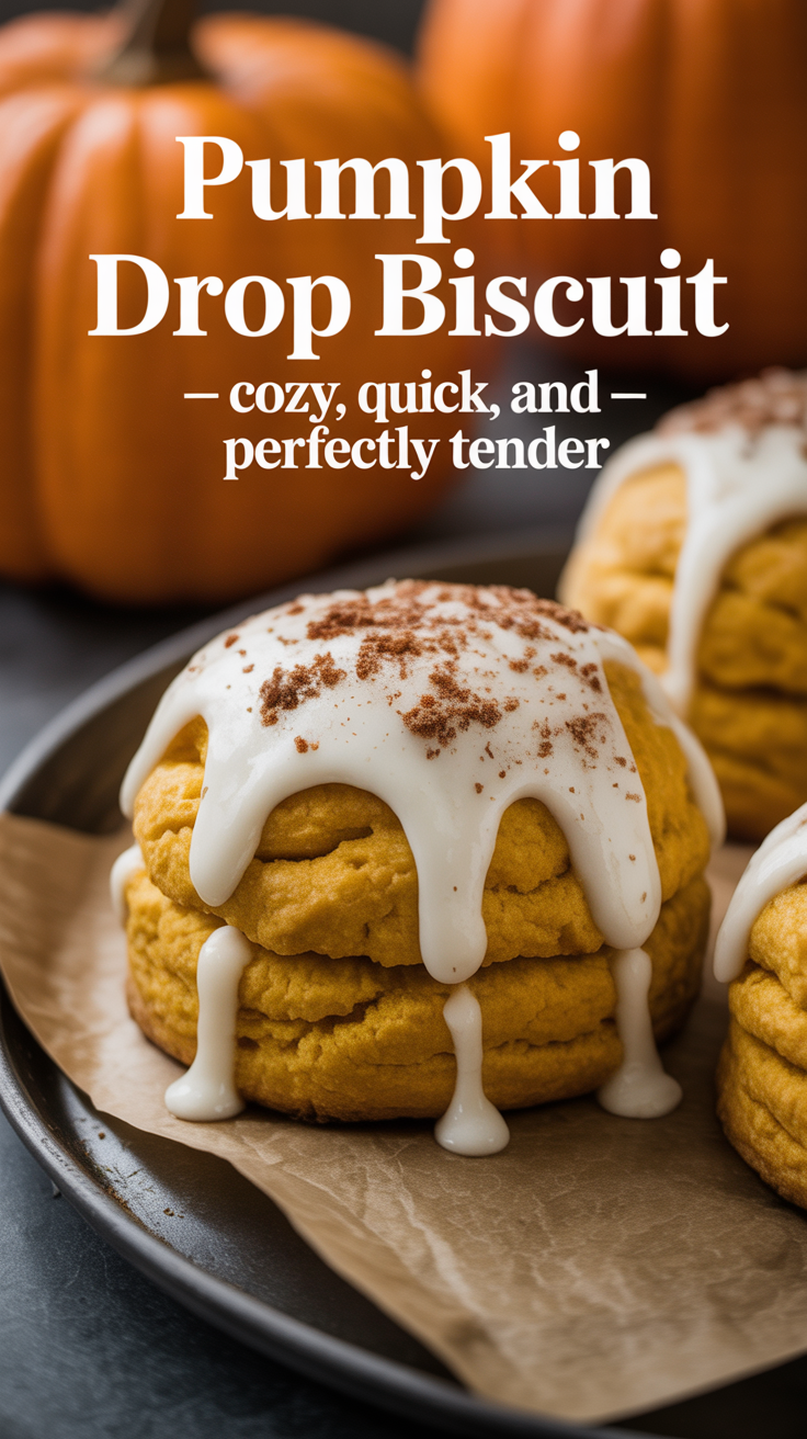 Pinterest pin for Pumpkin Drop Biscuit - Cozy, Quick, and Perfectly Tender
