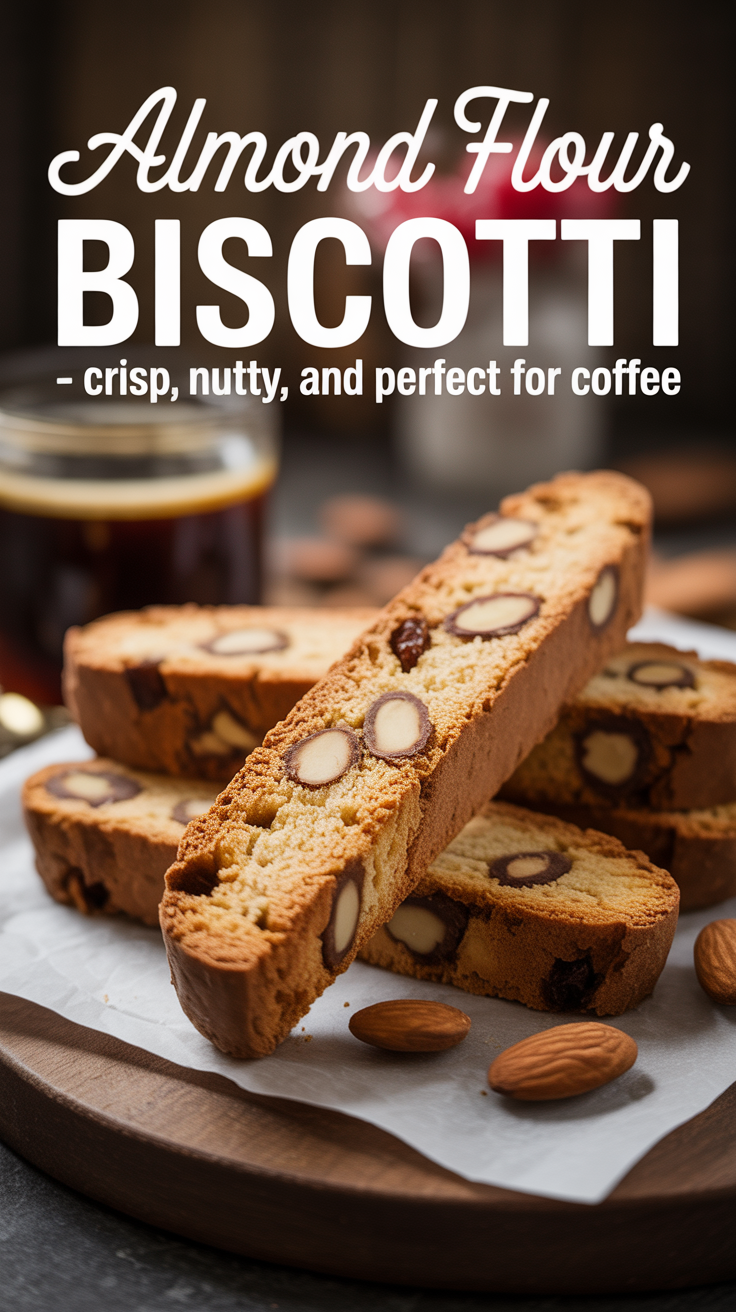 Pinterest pin for Almond Flour Biscotti - Crisp, Nutty, and Perfect for Coffee