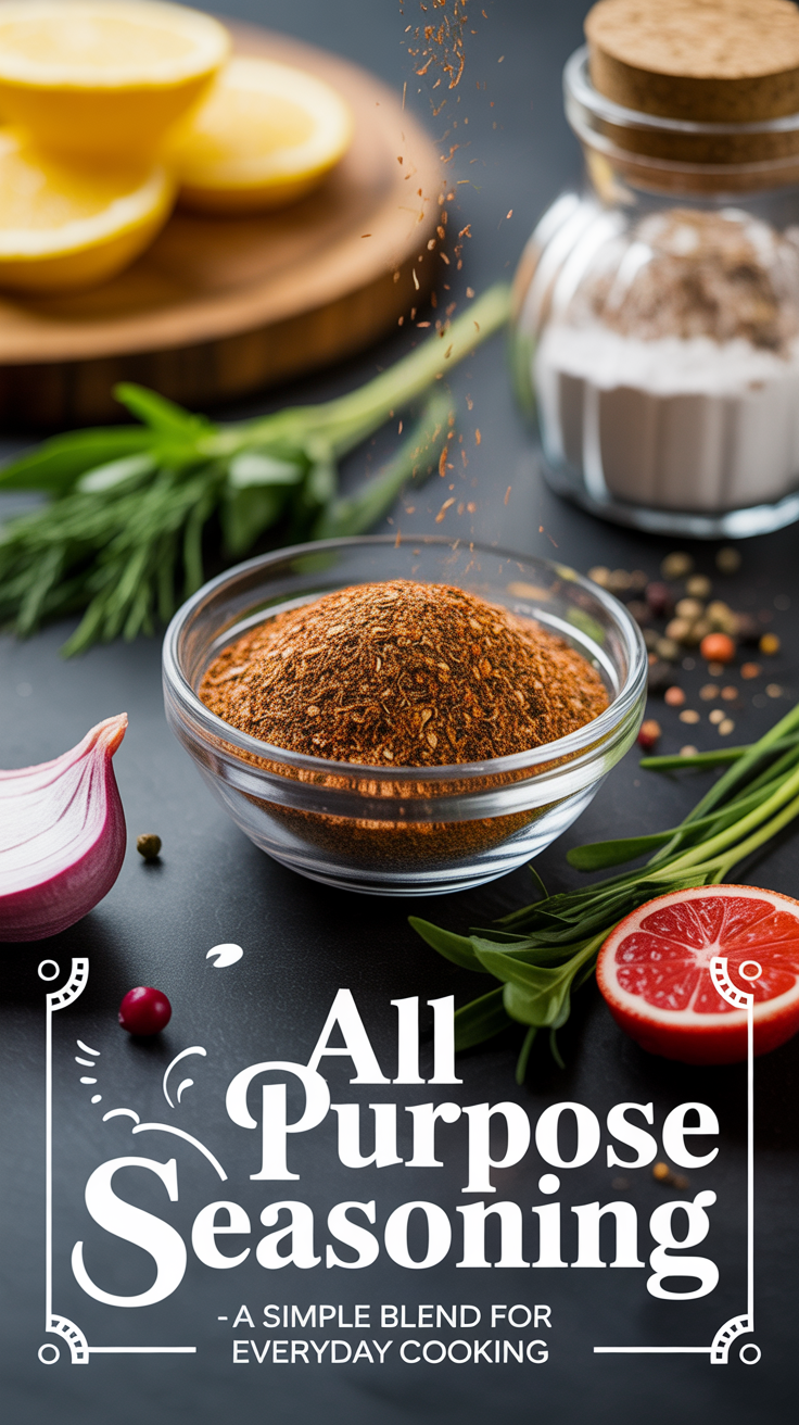 Pinterest pin for All Purpose Seasoning - A Simple Blend for Everyday Cooking