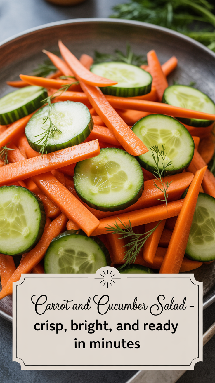 Pinterest pin for Carrot And Cucumber Salad - Crisp, Bright, and Ready in Minutes